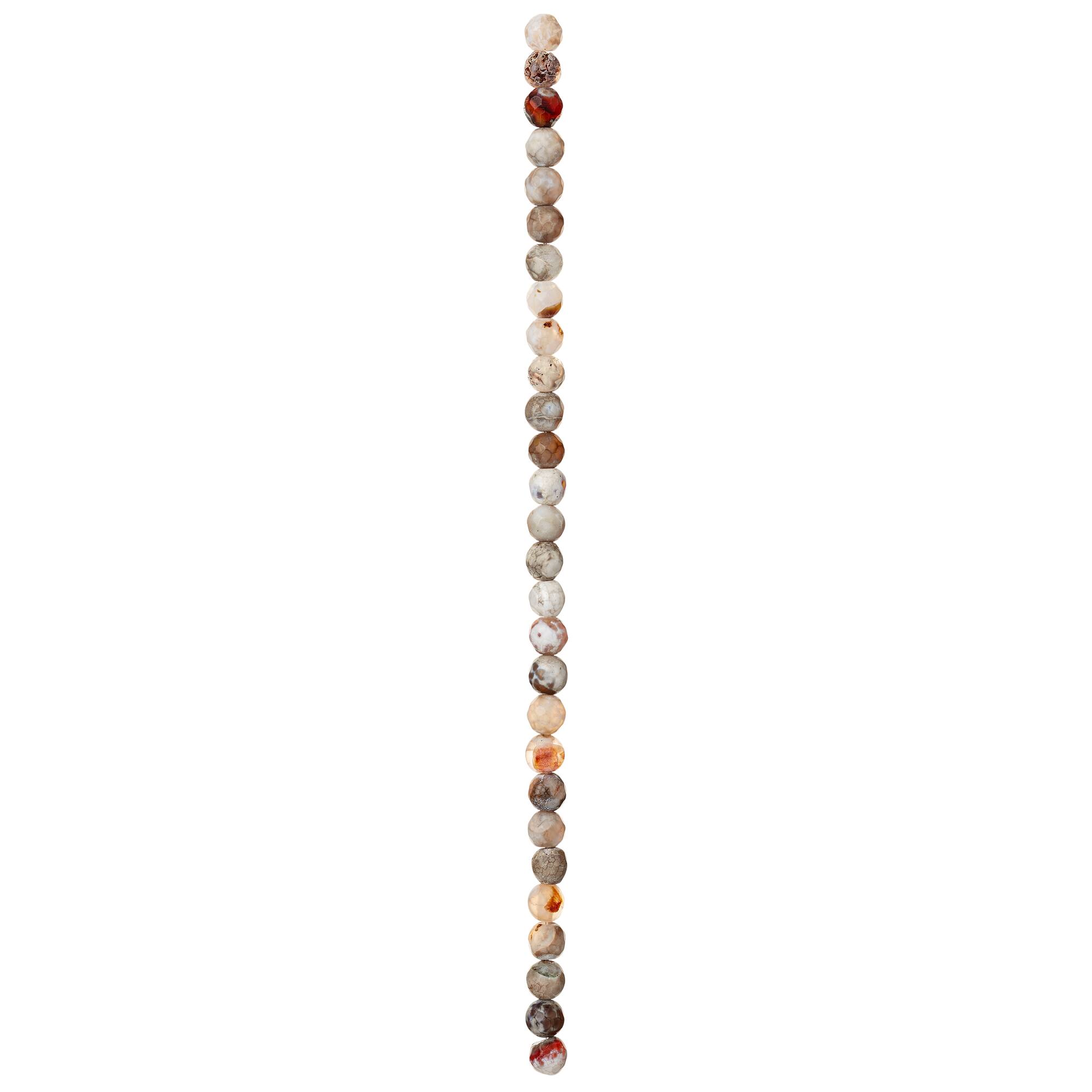 12 Pack: Natural Agate Round Beads, 6mm by Bead Landing™